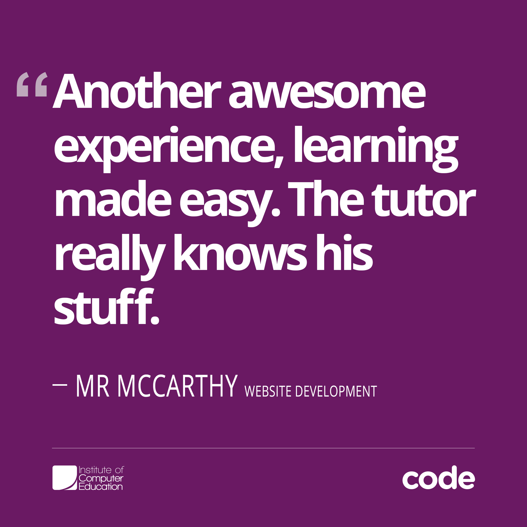 Code Testimonial Summer 2014