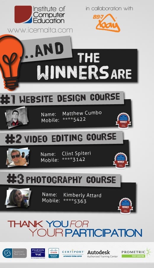 ICE Winner Page