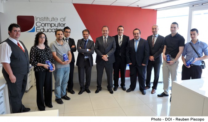 Dr Cardona, ICE Malta team, Cisco team and winners